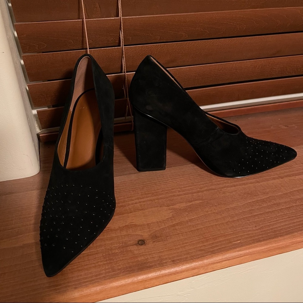 Halston Black Studded Pumps​